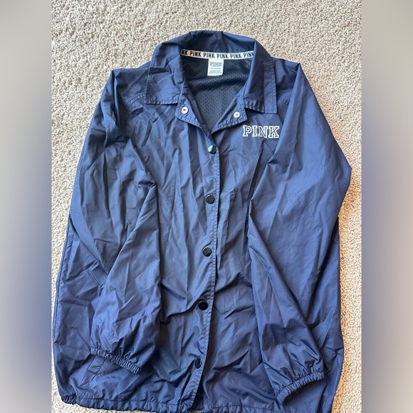 Victoria's Secret Jackets & Blazers - Victoria's Secret PINK Dark Blue windbreaker Jacket